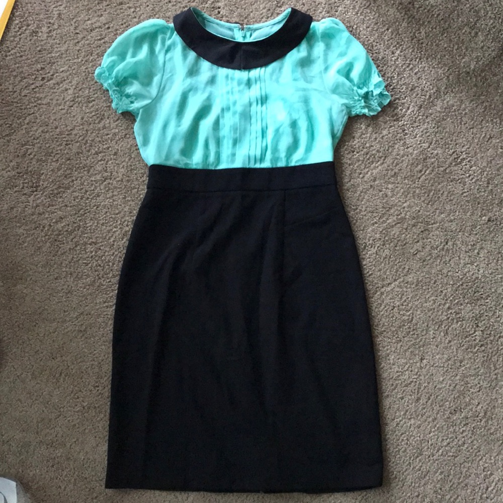 Mint and black dress